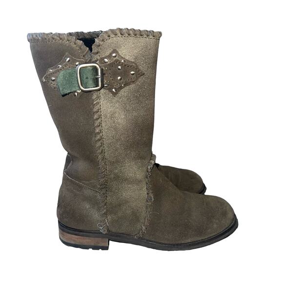 Jimmy Choo Fur Lined Suede Leather Boots Women’s 36.5 US 6.5 - Picture 1 of 10
